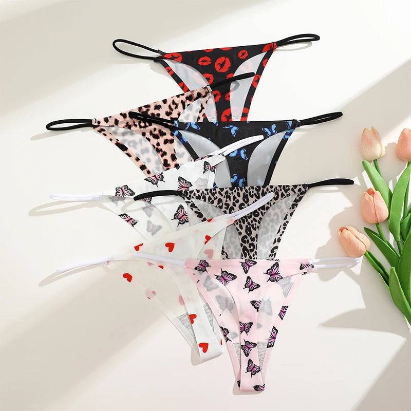 FINETOO 4PCS Seamless Thong Panties β Low Waist, Soft & Sexy