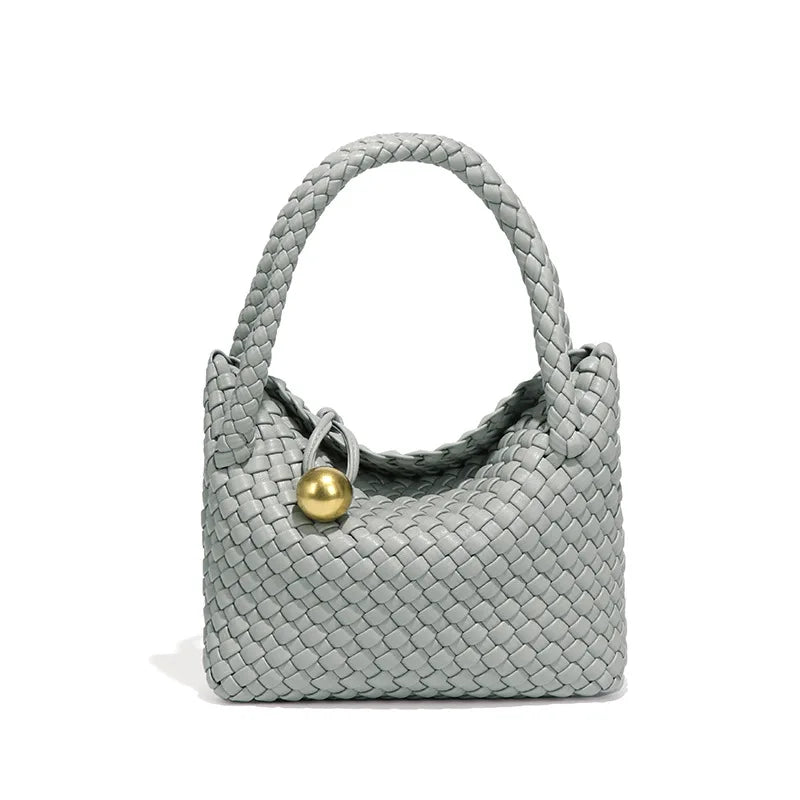 WeaveCharm β Vegan Leather Woven Crossbody Tote Bag