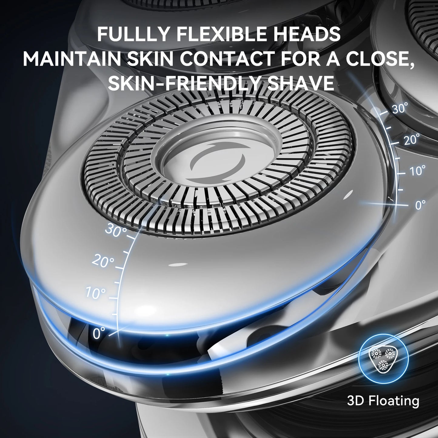 Kensen S21 3D Electric Shaver for Men β Magnetic Floating Blade Razor, Wet/Dry USB Rechargeable