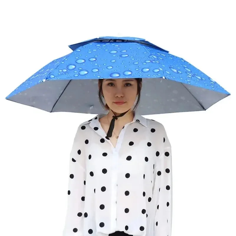 Foldable Umbrella Hat β Double-Layer Sun Cap for Outdoor & Fishing