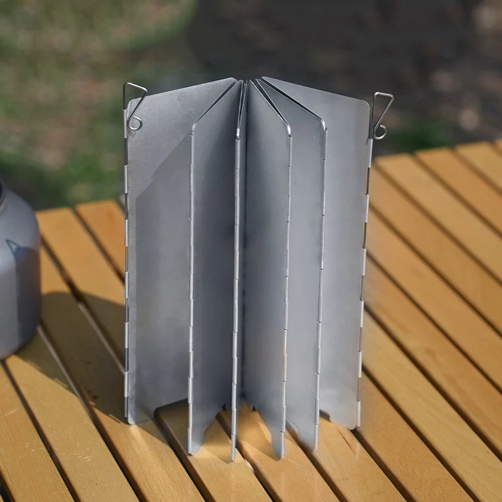 Foldable Gas Stove Windshield β 8/10 Plate Aluminum Alloy Windproof Screen