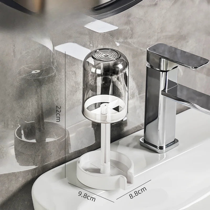 Toothbrush Holder With Dust Cover Drainage Design Plastic Multifunctional Bathroom Organizer For Cups Home Essentials