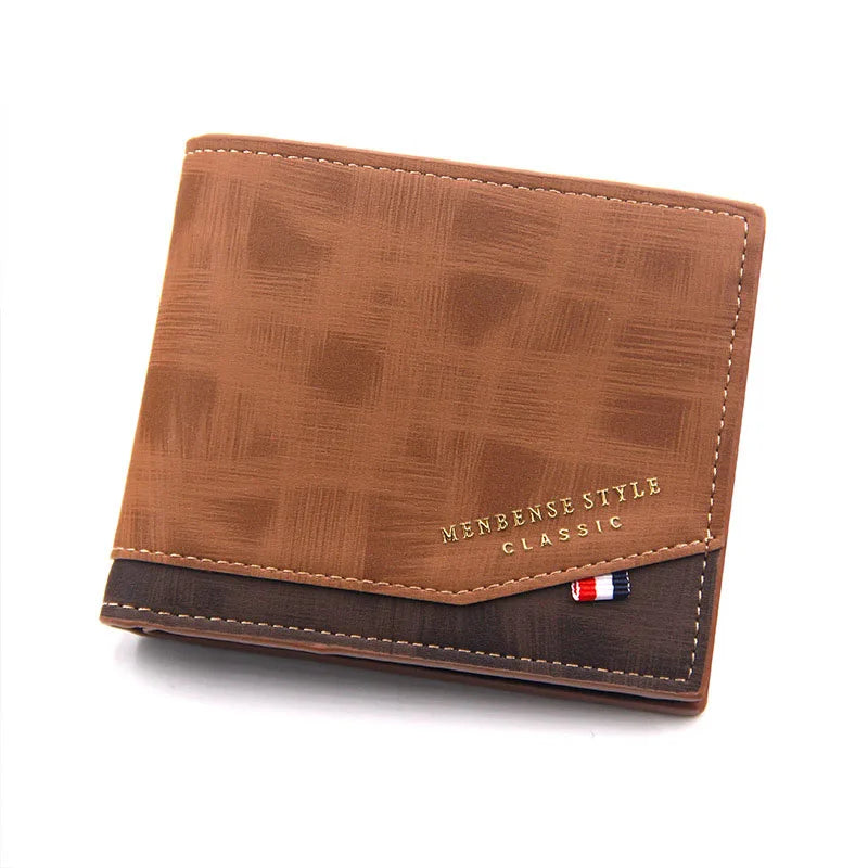 Classic Slim Frosted Leather Wallet β Compact Men's Coin & Card Holder