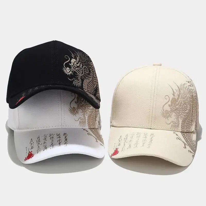 DragonTide β Chinese Style Dragon Embroidered Baseball Cap