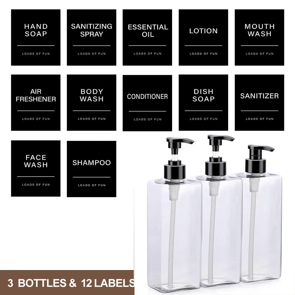 Soap Dispenser β 500ml Refillable Bottle with Labels