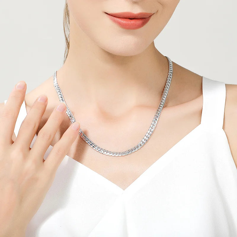 GlowLink β 18K Gold/Silver Side Chain Necklace (Unisex)