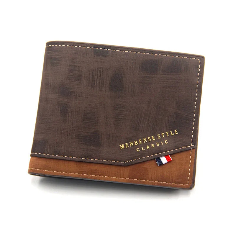 Classic Slim Frosted Leather Wallet β Compact Men's Coin & Card Holder