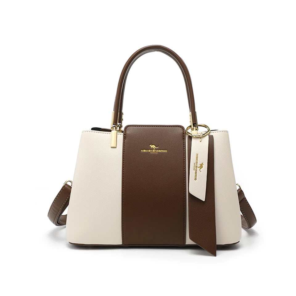 SoftLuxe β Printed Leather Large-Capacity Shoulder Bag