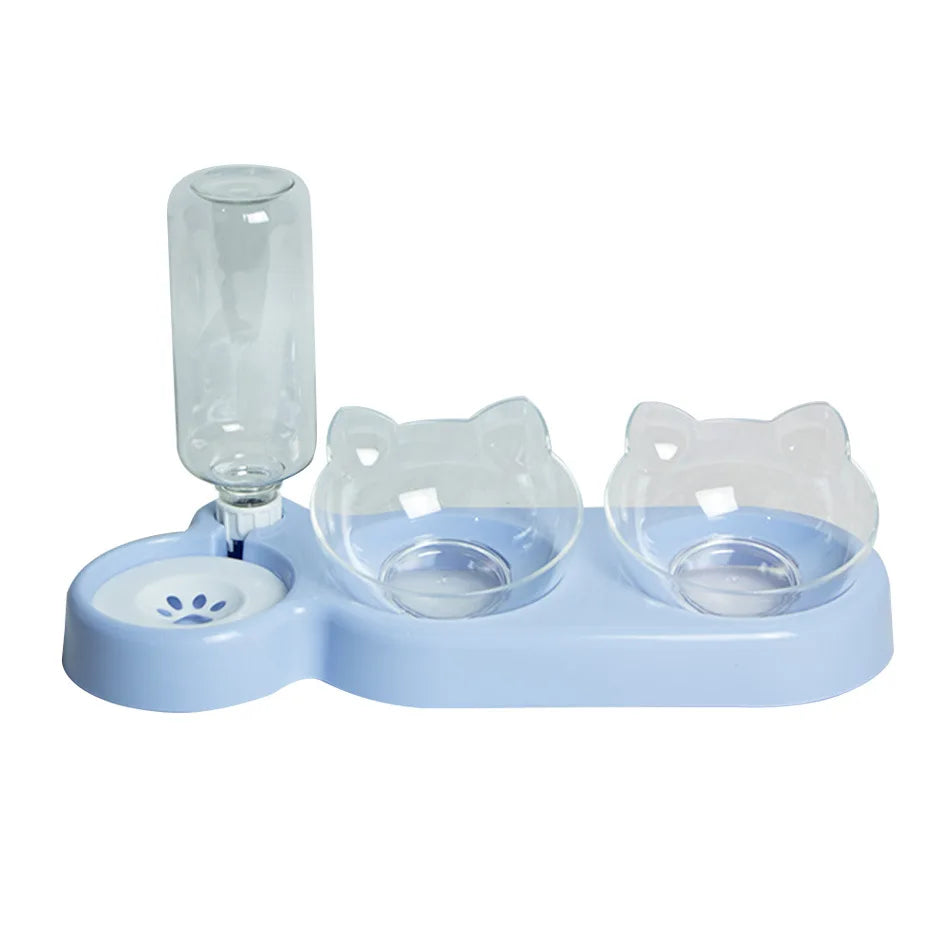 Elevated Double Bowl Feeder – Raised Feeding Station for Cats & Dogs
