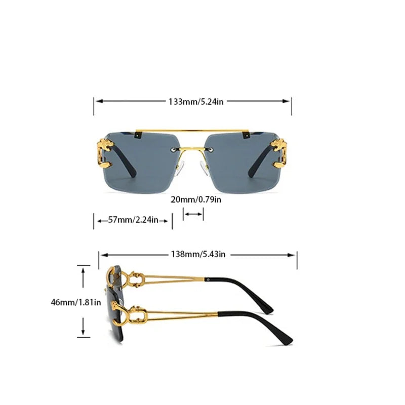RetroEdge β Frameless Unisex UV400 Fashion Sunglasses