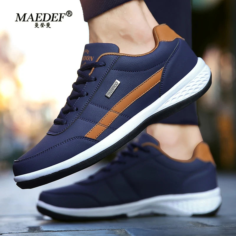 MAEDEF Vulcan β Waterproof Leather Casual Sneakers for Men