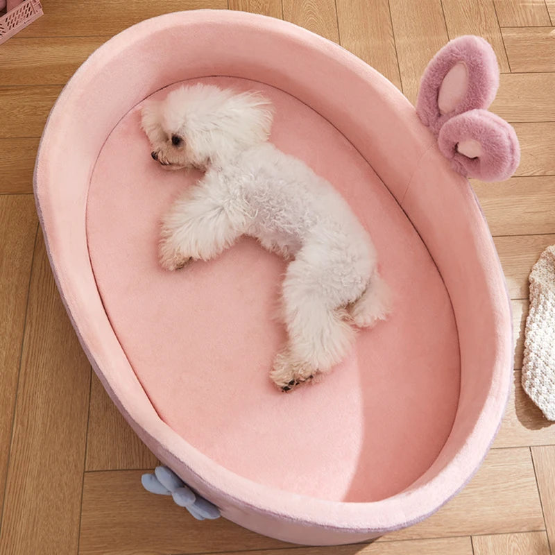 Detachable Washable Pet Bed β Soft, All-Season Dog & Cat Sleeping Cushion