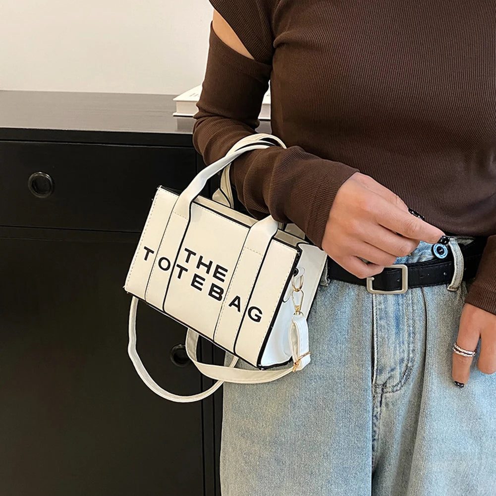 LetterLuxe – Women’s PU Leather Shoulder Tote Bag