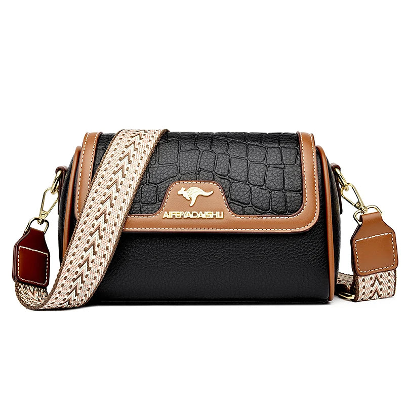 StonePU β Small Square PU Leather Crossbody Satchel