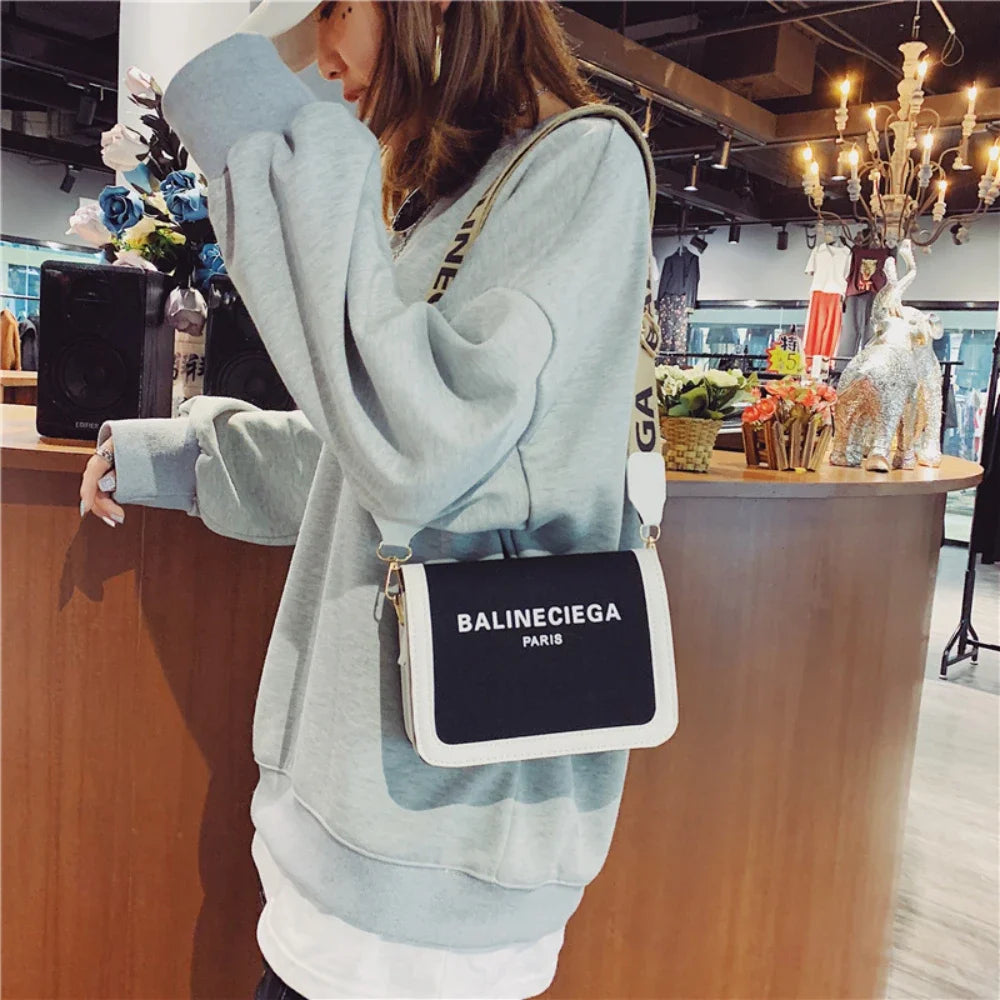 CanvasChic β Women's Wide Strap Casual Crossbody Bag