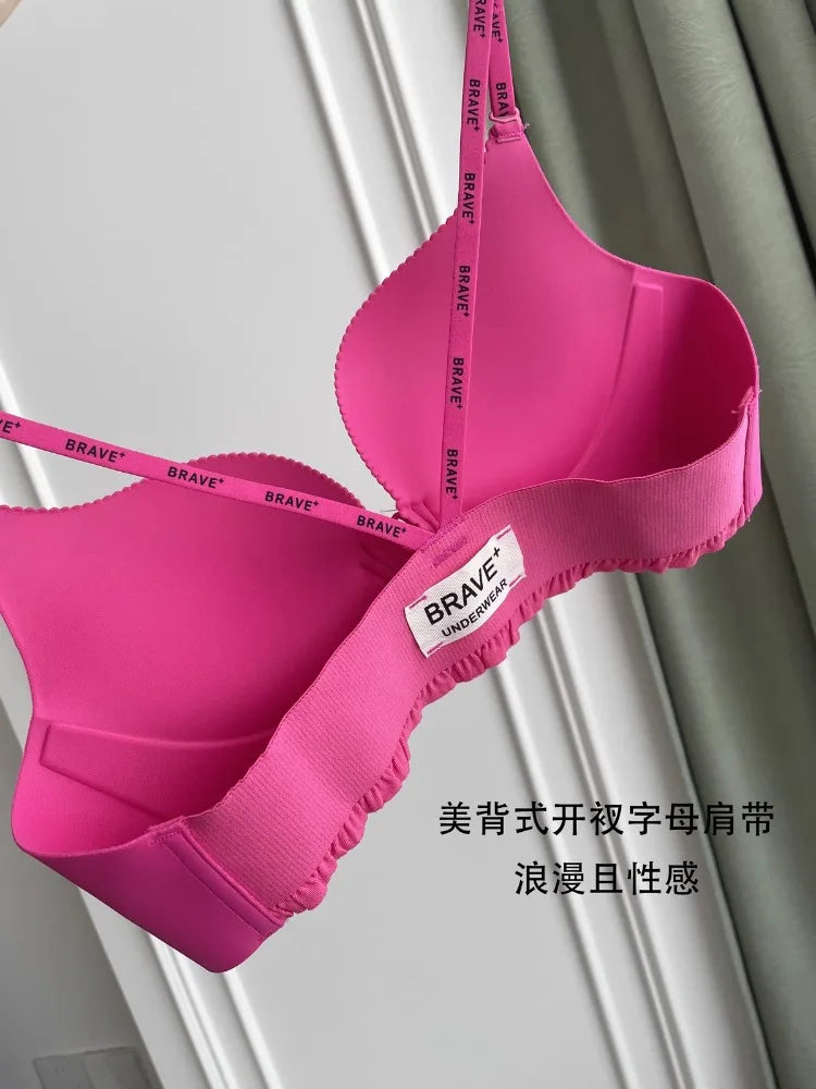 YUQI Front-Button Push-Up Bra Set β Slimming & Sexy Back Support