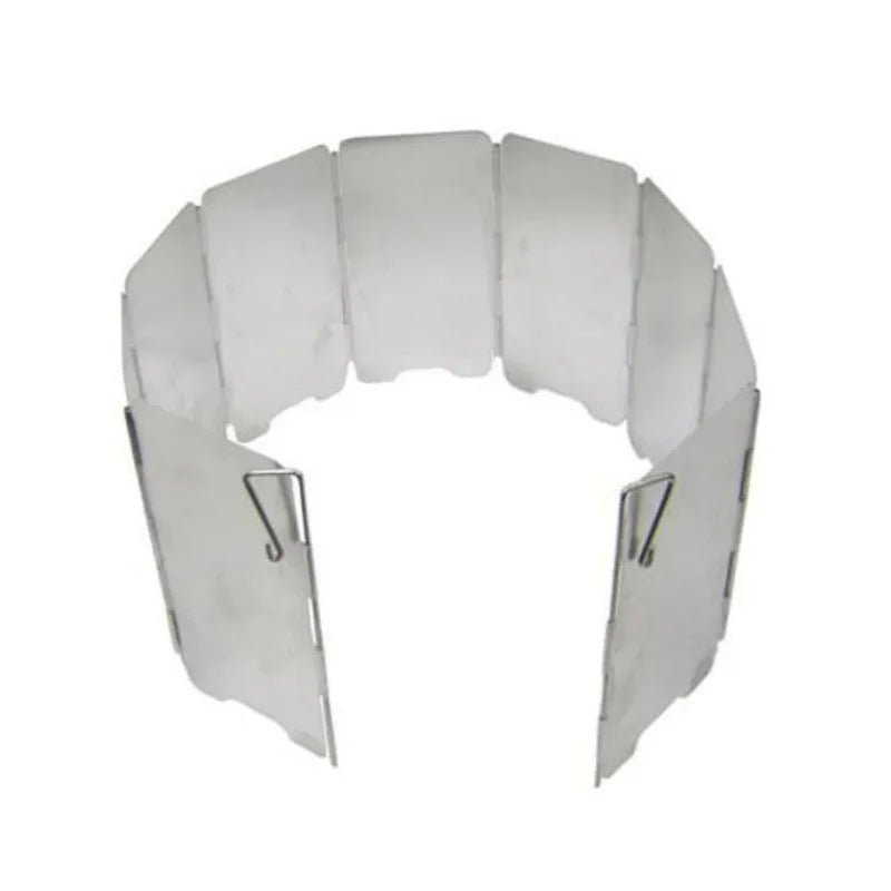 9-Plate Foldable Camping Stove Windshield β Aluminum Alloy Windproof Screen