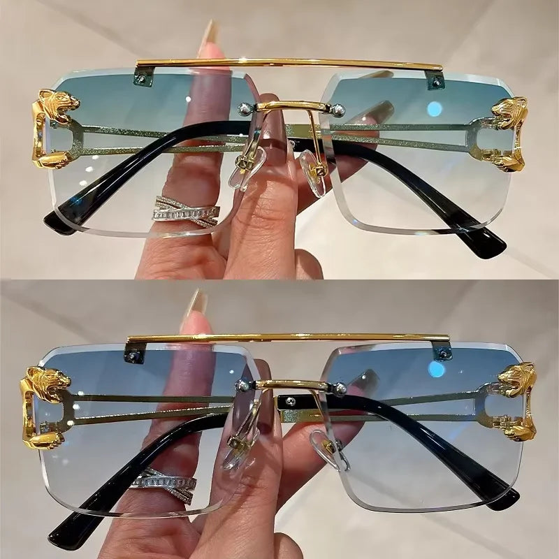 RetroEdge β Frameless Unisex UV400 Fashion Sunglasses