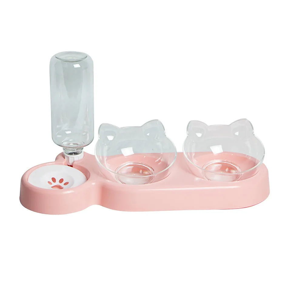 Elevated Double Bowl Feeder – Raised Feeding Station for Cats & Dogs
