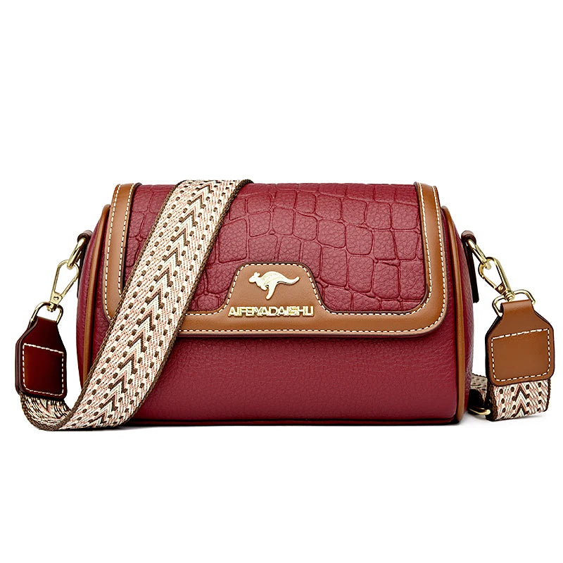 StonePU β Small Square PU Leather Crossbody Satchel