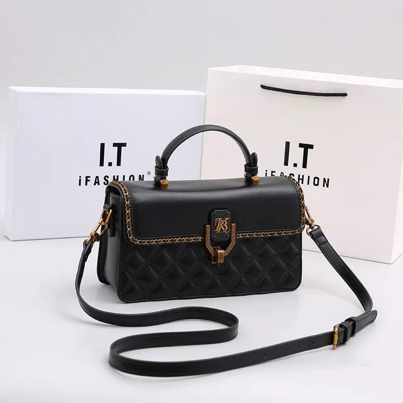 DiamondGrid β 2025 High-End Small Square Crossbody Bag