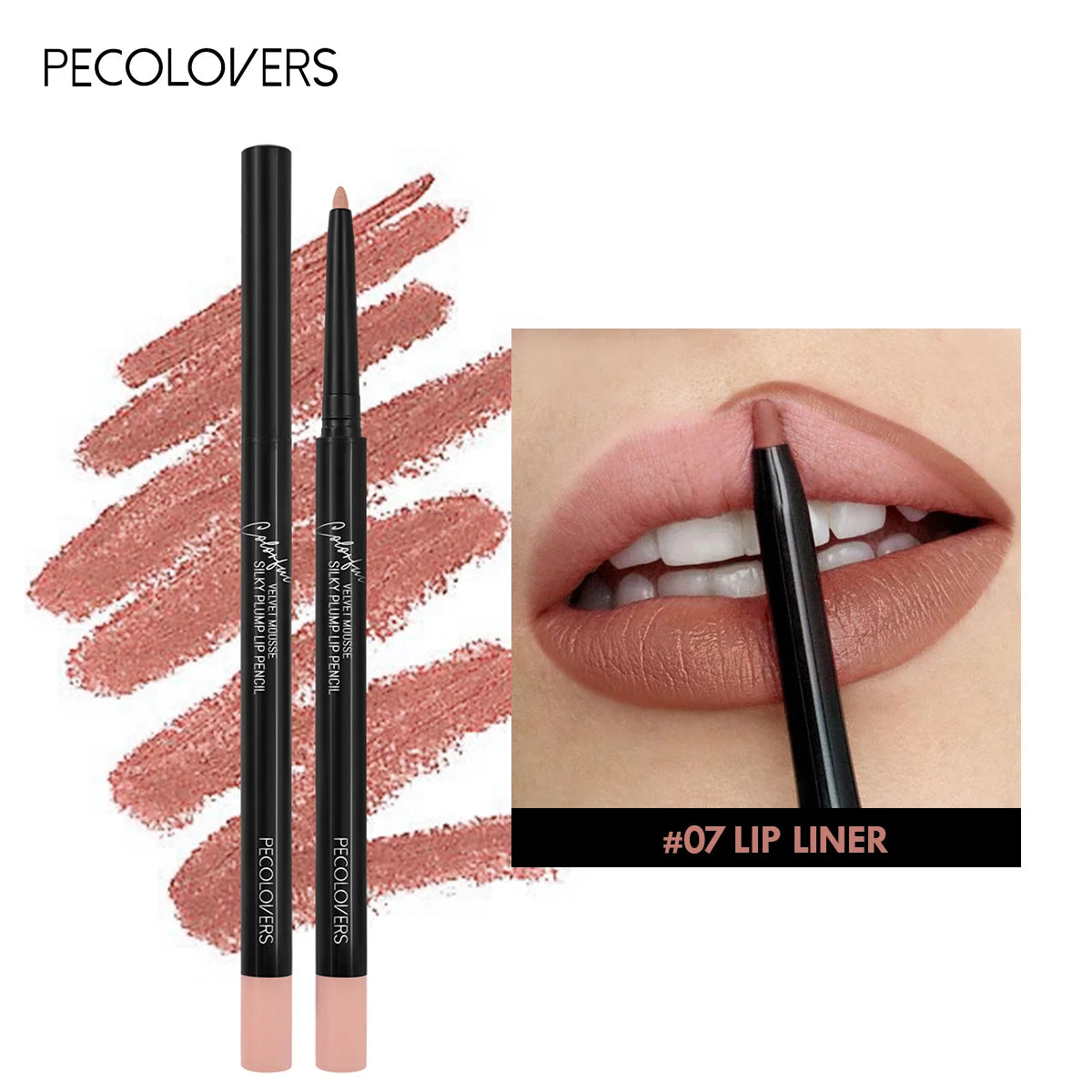 Waterproof Matte Lip Liner Pencil β 12 Long-Lasting Colors