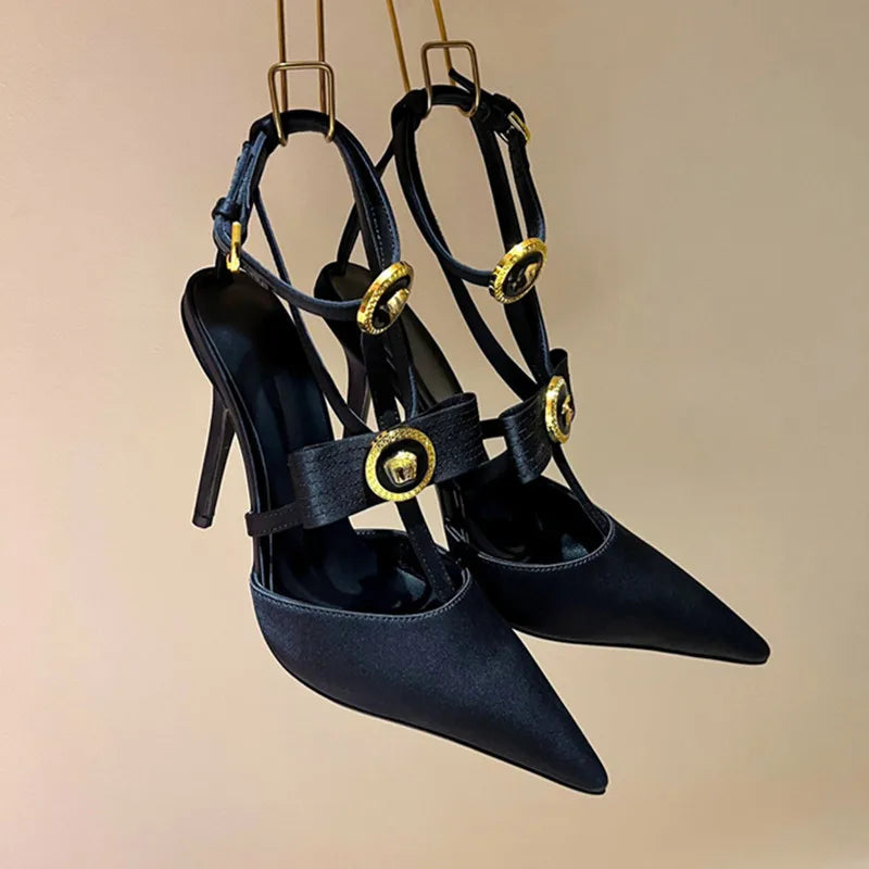 StrapMuse 2025 β Bow Tie Roman Strap Heeled Sandals