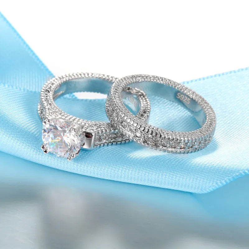 ForeverBond β 925 Silver Couple Rings Set