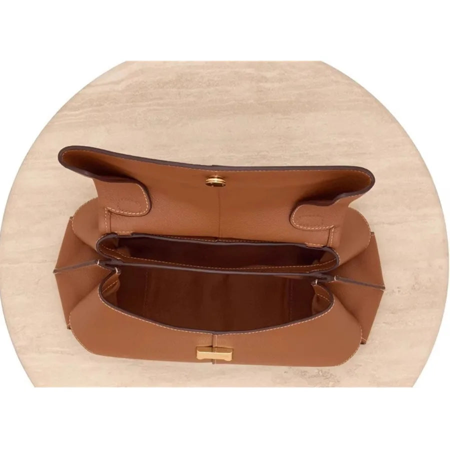 LuxSmile β High-End Pleated Leather Tote Bag