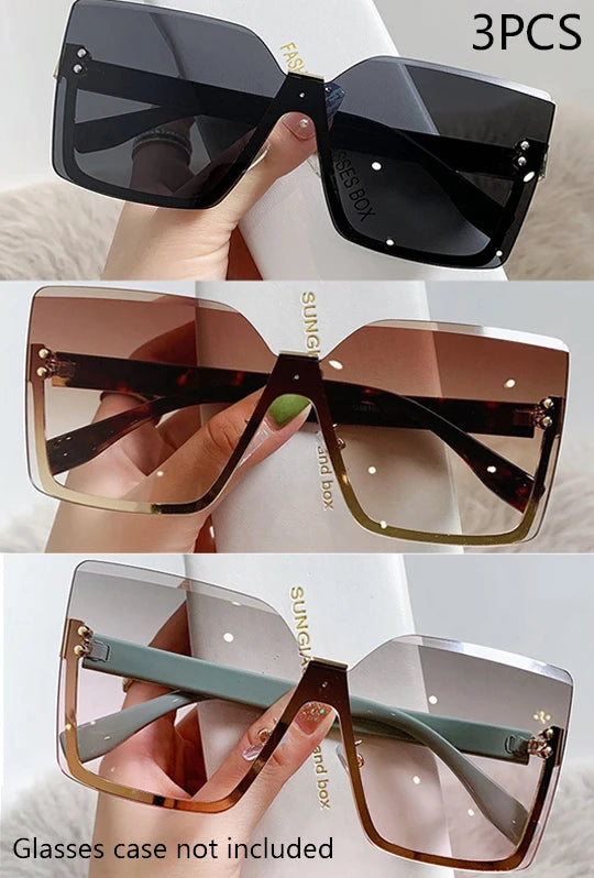 EuroSlim β Half-Frame Metal Fashion Sunglasses for Women