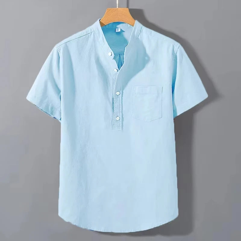 AirStand – Men’s Stand Collar Cotton Tee