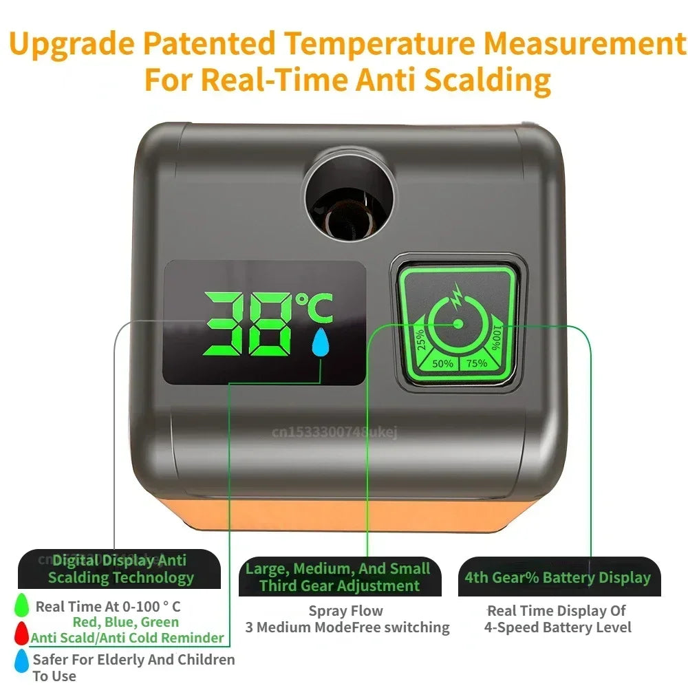 Portable Camping Shower Pump β Electric Outdoor Shower with Digital Display & IPX7 Waterproof