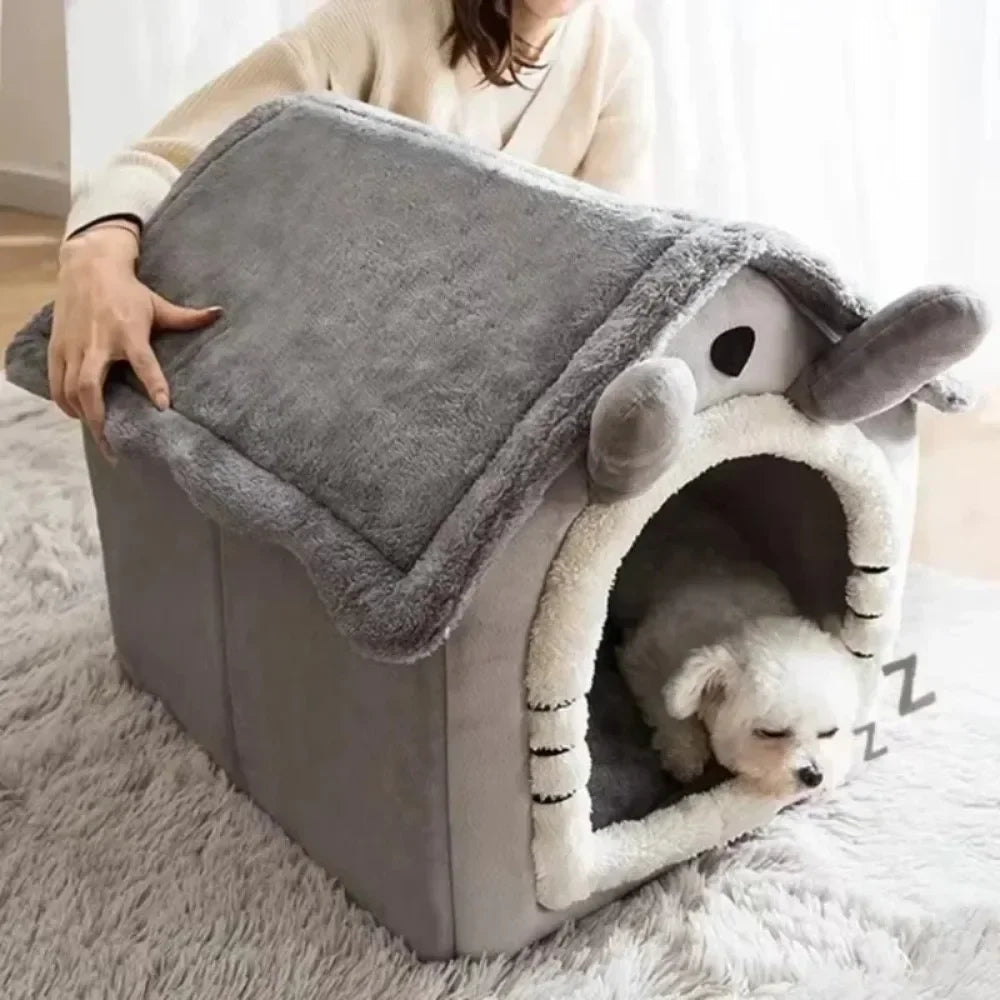 All-Season Indoor Pet House β Soft, Washable Bed with Removable Cushion for Cats & Dogs