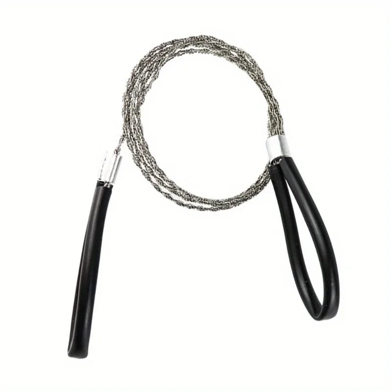 Portable Stainless Steel Wire Saw β Pocket Survival Tool with Finger Handles