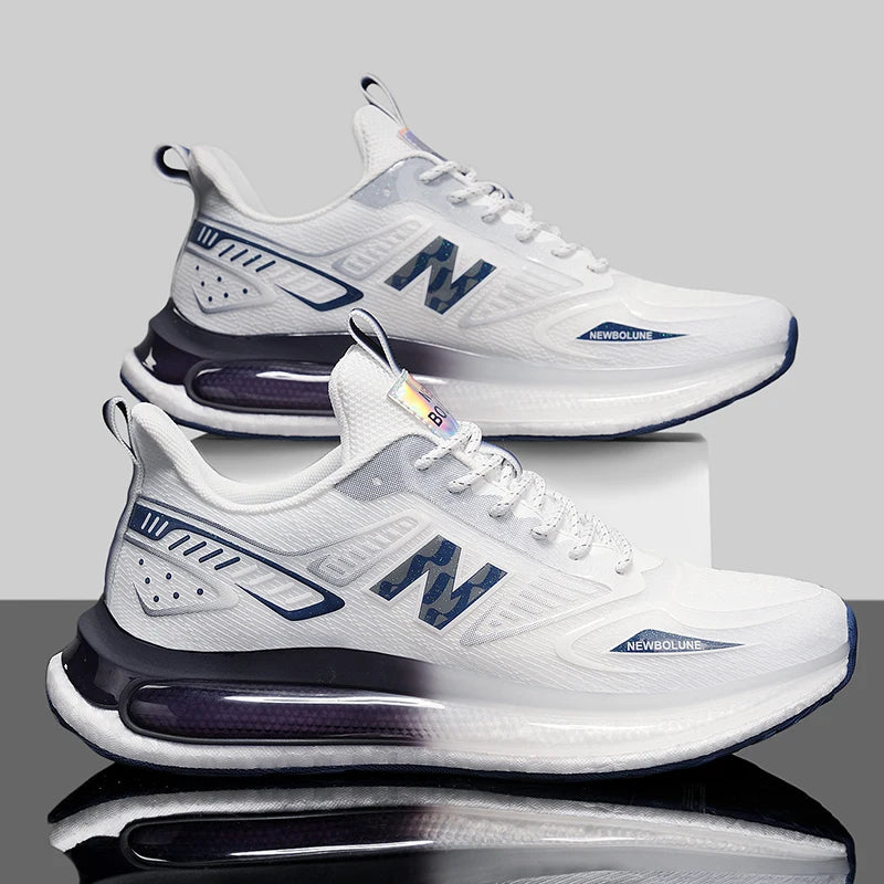 MeshRunner 2025 – Men’s Breathable Lace-Up Sports Sneakers