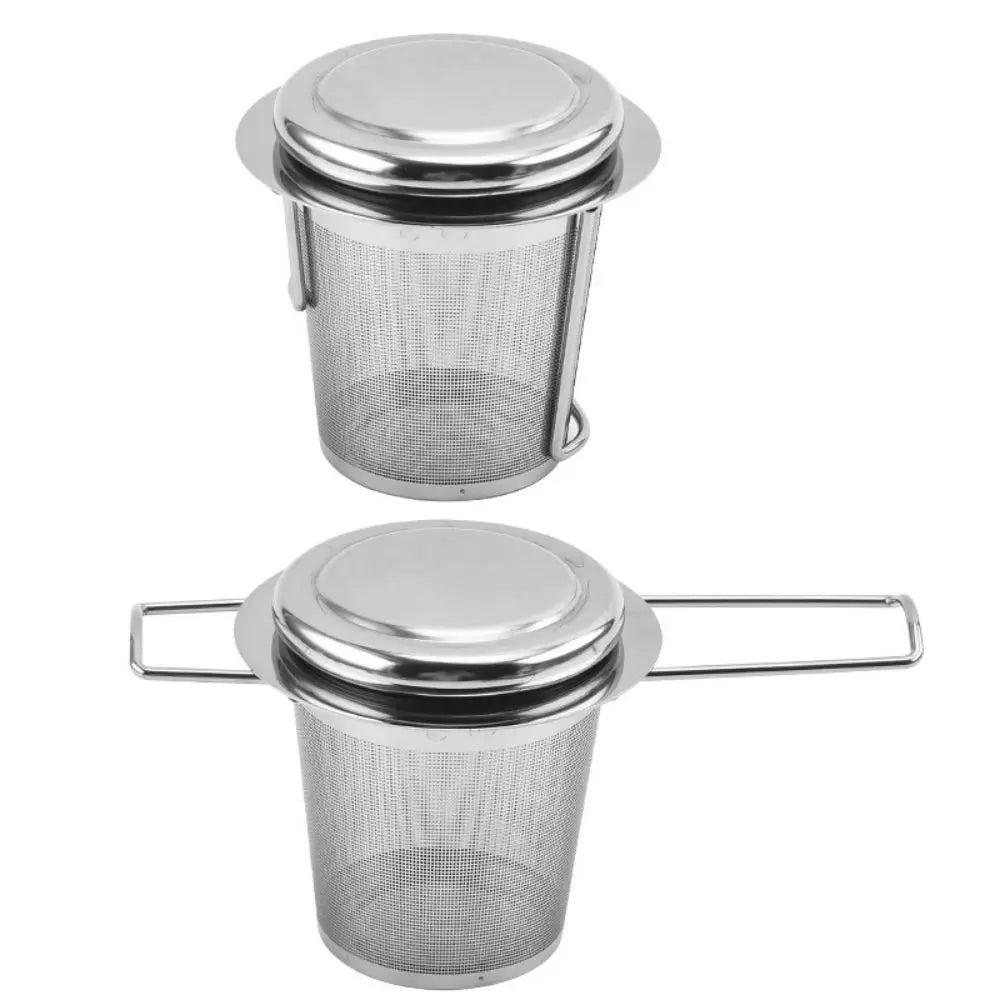 Tea Strainer β 304 Stainless Steel Brewer with Lid & Handles