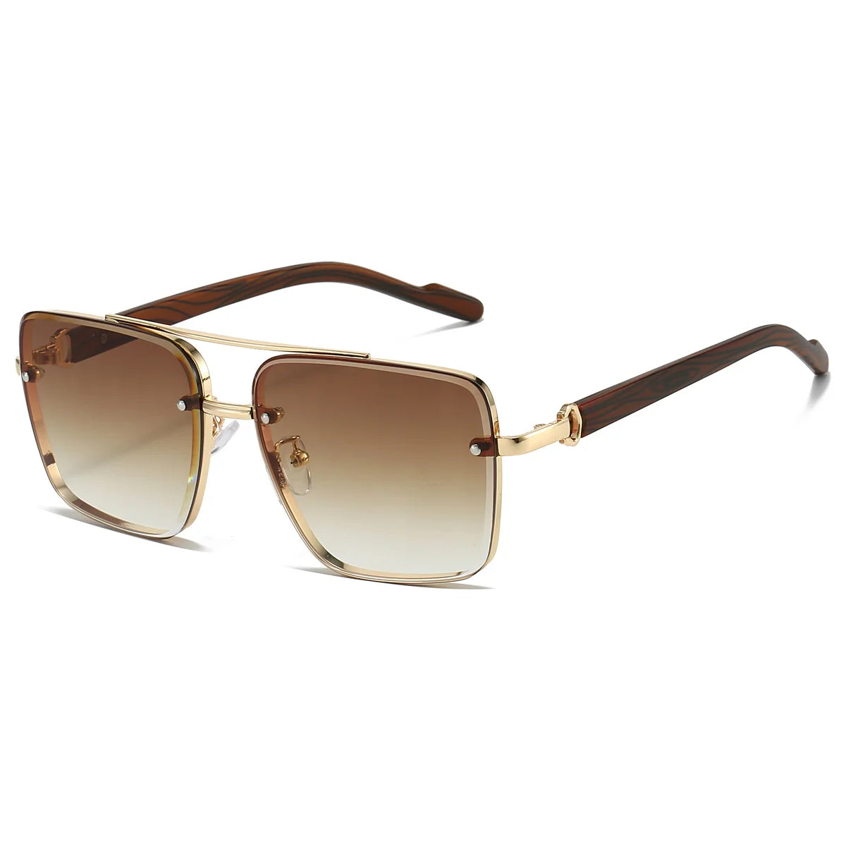 KAMMPT RetroPilot – Women’s Double Bridge Metal Sunglasses