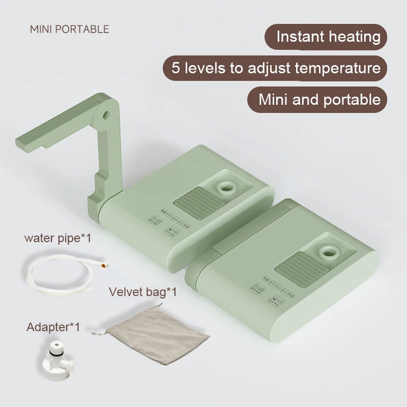 Portable Instant Hot Water Dispenser β Folding Travel Electric Kettle & Bottle Pump (EU Plug)