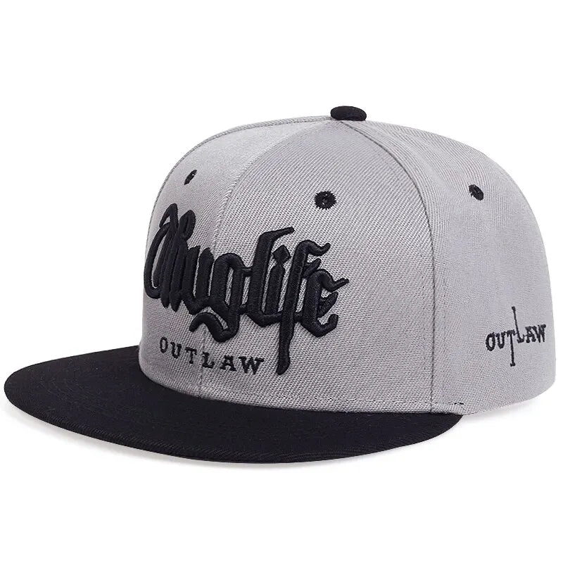 Thug Life Embroidered Snapback Cap β Adjustable Hip-Hop Baseball Hat for Adults