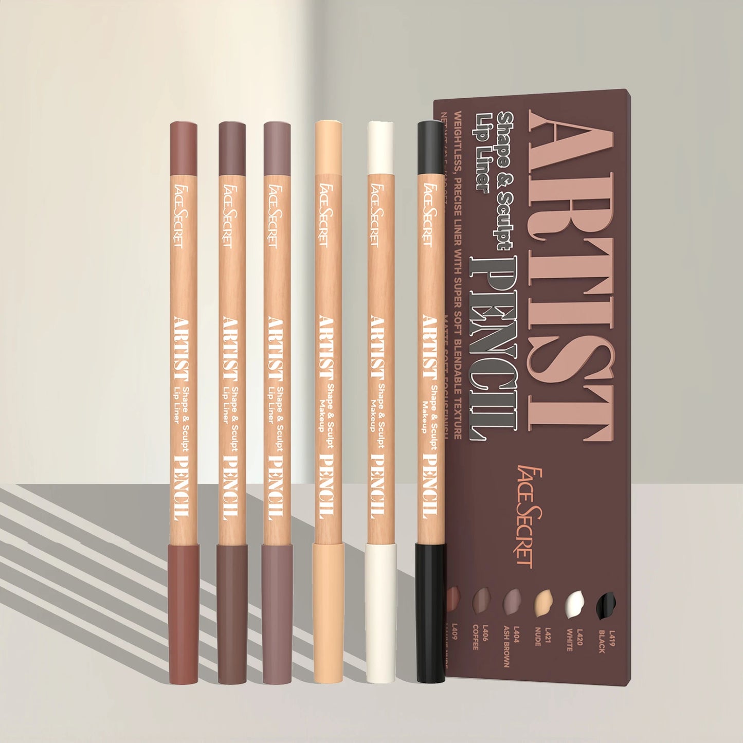 Face Secret Matte Lip Liner Set β Precise & Soft Blendable