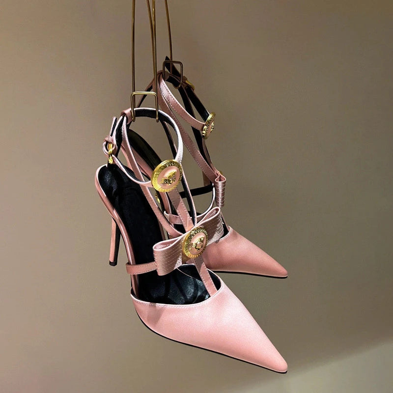 StrapMuse 2025 β Bow Tie Roman Strap Heeled Sandals
