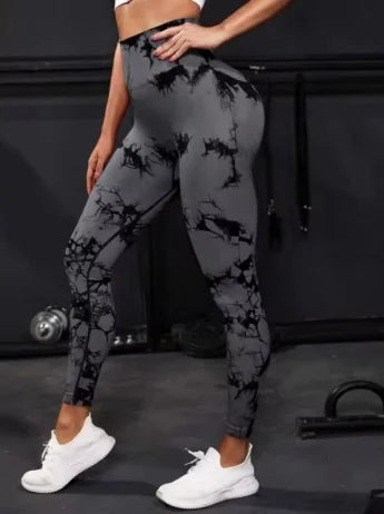Tie-Dye Seamless Push-Up Gym Leggings β High Waist Workout & Yoga Pants for Women