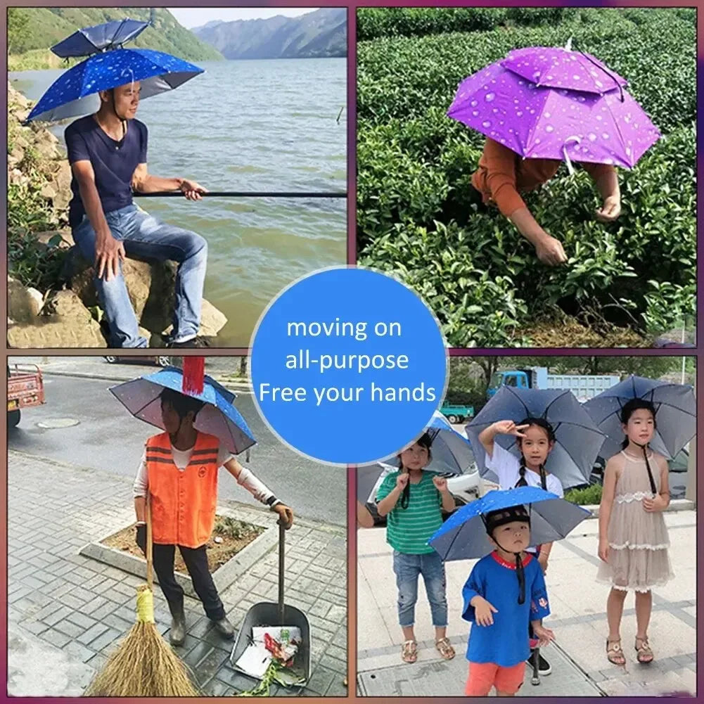 Foldable Umbrella Hat β Double-Layer Sun Cap for Outdoor & Fishing