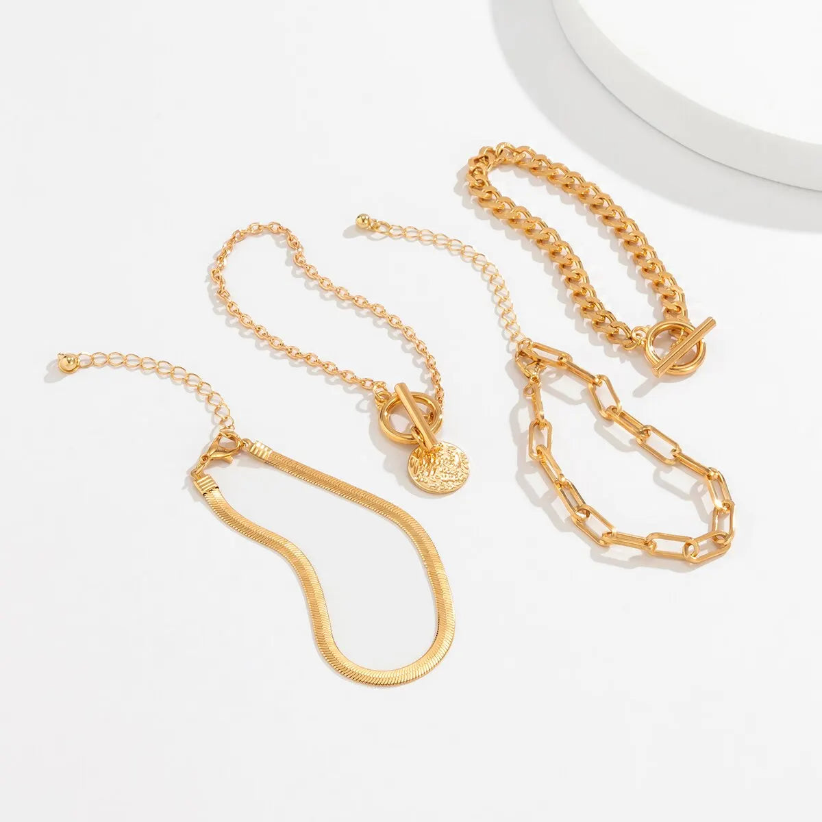 Punk Cuban Link Chain Coin Pendant Bracelet β Vintage Snake Chain for Women