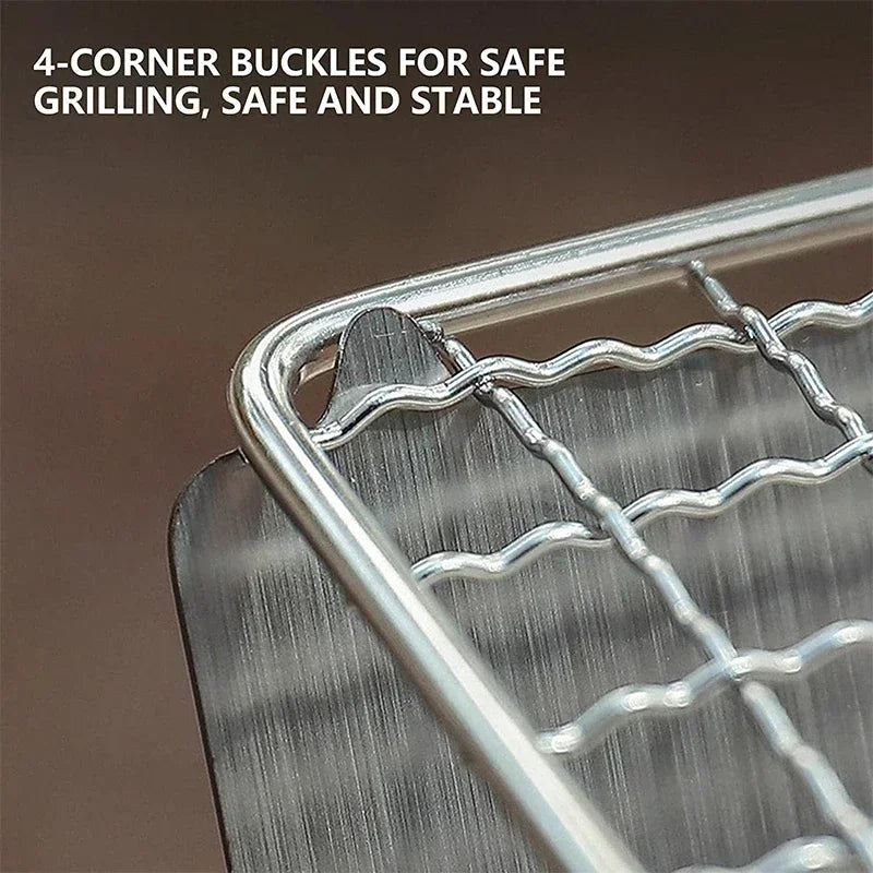 Portable Folding BBQ Grill & Stove β Stainless Steel Multi-Use Camping Cooker