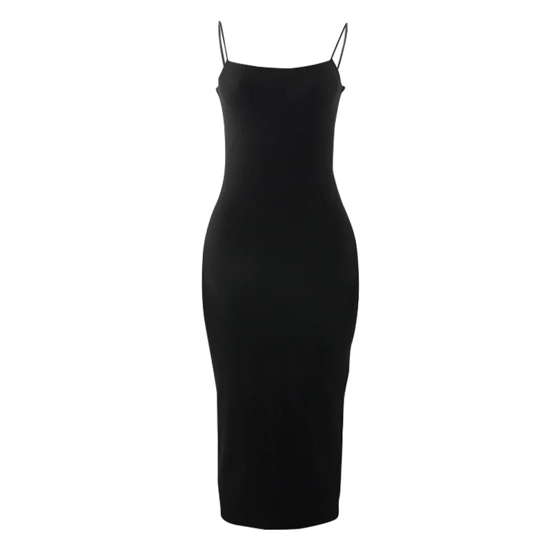 Summer Black Sexy Bodycon Dress β Sleeveless Backless Clubwear