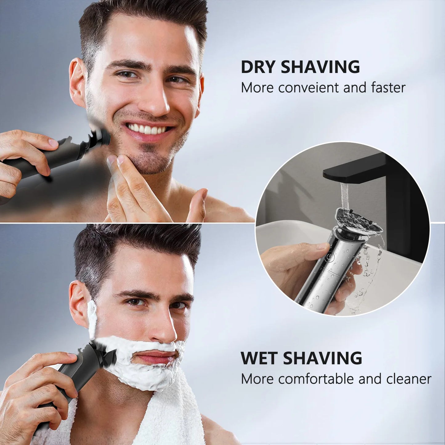 Kensen S21 3D Electric Shaver for Men β Magnetic Floating Blade Razor, Wet/Dry USB Rechargeable