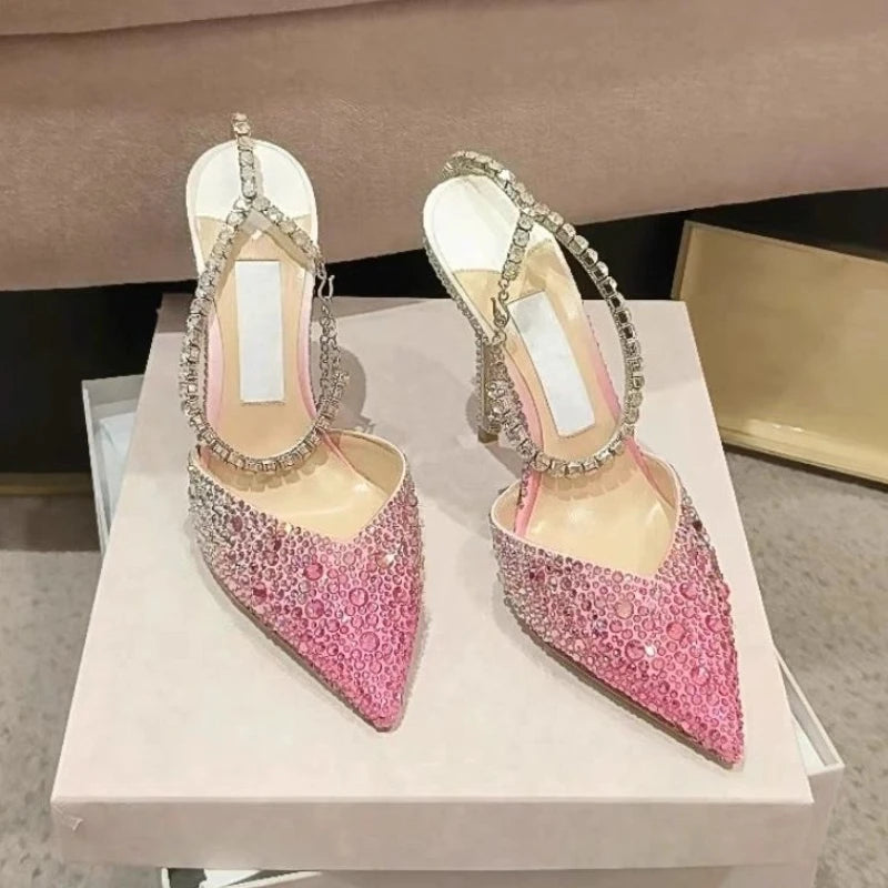 EuroCrystal 2025 β Rhinestone Stiletto Open Toe Sandals