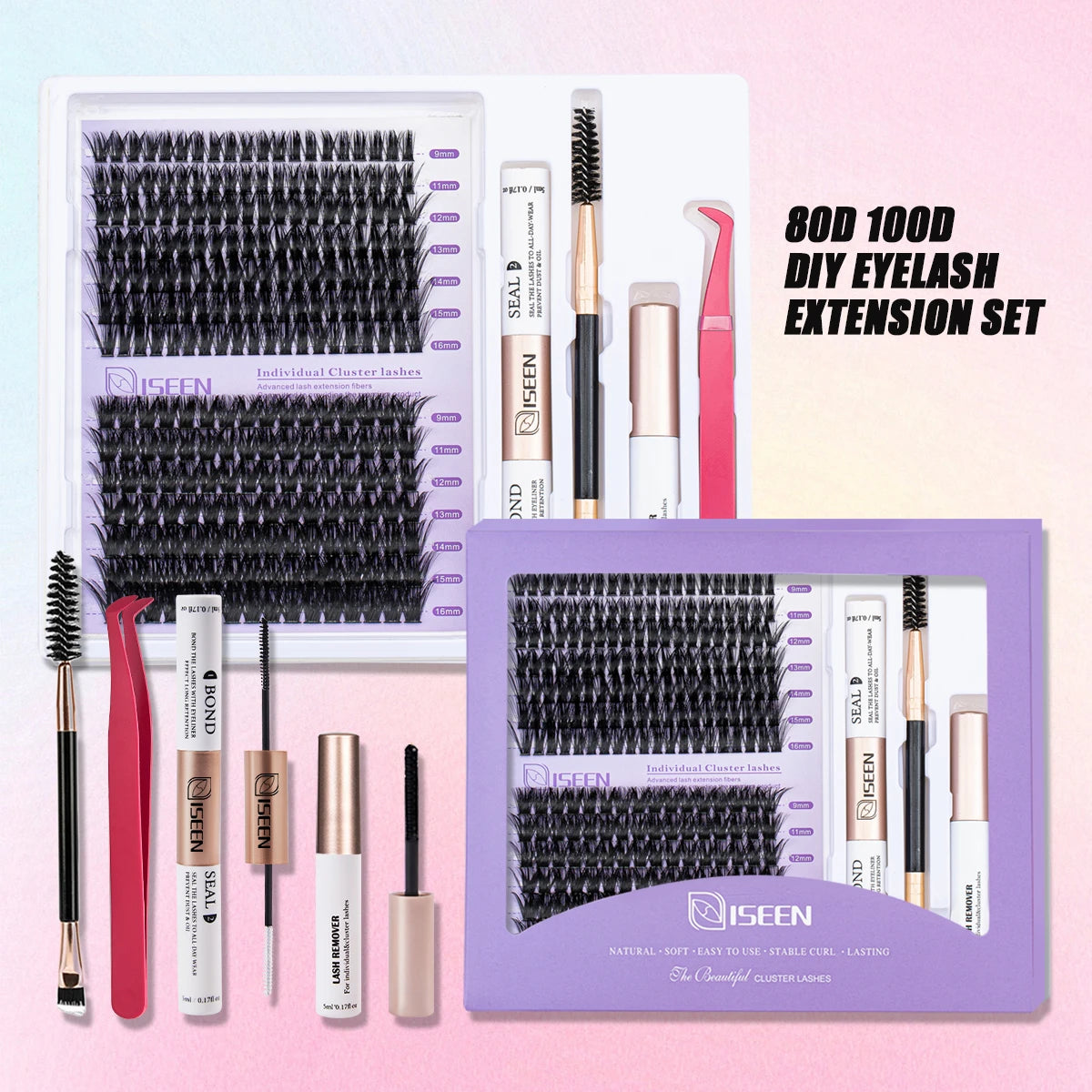 DIY Lash Extension Mix Styles Kit β Clusters with Bond, Seal & Tools