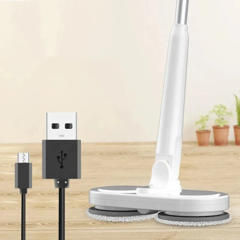 Electric Spin Mop Cleaner – 360° Rotating Wet & Dry Floor Mop with Squeeze Function